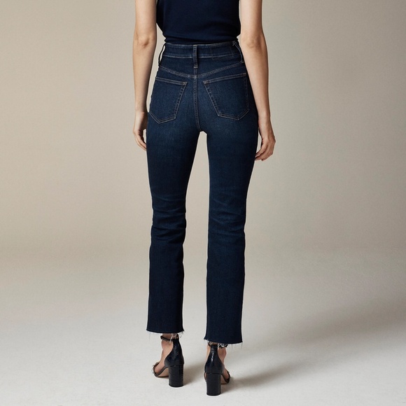 New JCREW Sz 30 Curvy Cropped Kickout Jean 2003 Super-Stretch Raw Hem $128 CC530 - Picture 4 of 6